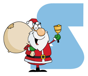 Free Santa Clipart Image: "S" is for Santa Claus