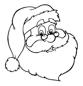 Free Santa Clipart Image: Santa Coloring Page