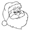 new santa clipart image: santa coloring page