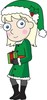new santa clipart image: santas helper elf girl