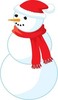Snowman Dressed Like Santa