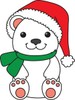 new santa clipart image: teddy bear in santa hat